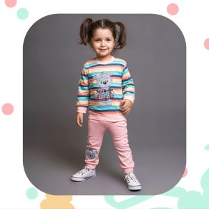 ست دو تیکه مدل خرس رنگین کمانی