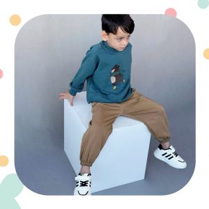 شلوار کودکانه هرس اسلش نسکافه ای