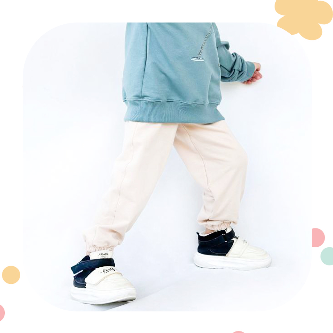 شلوار کودکانه هرس اسلش نخودی - Image 3